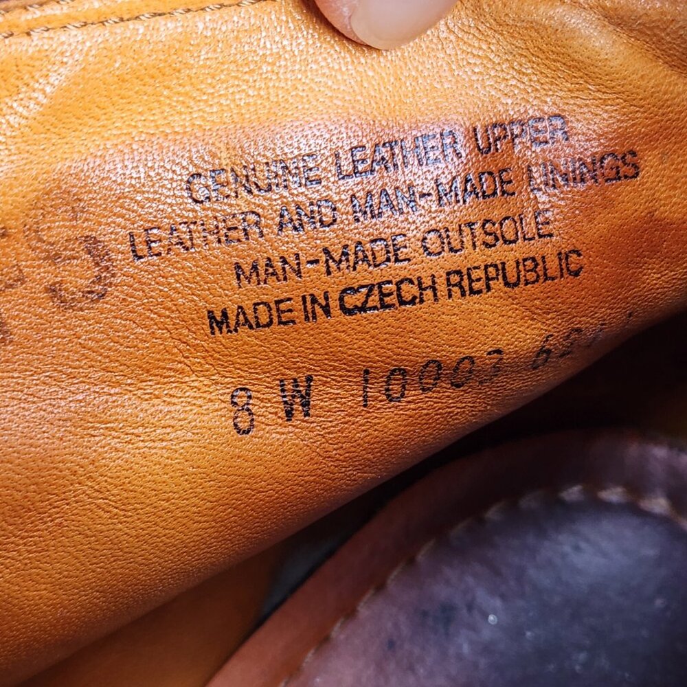 Vintage Timberland Boots Mens 8 W 10003 6211 Brown Leather Czech Republic Wide - Picture 12 of 15